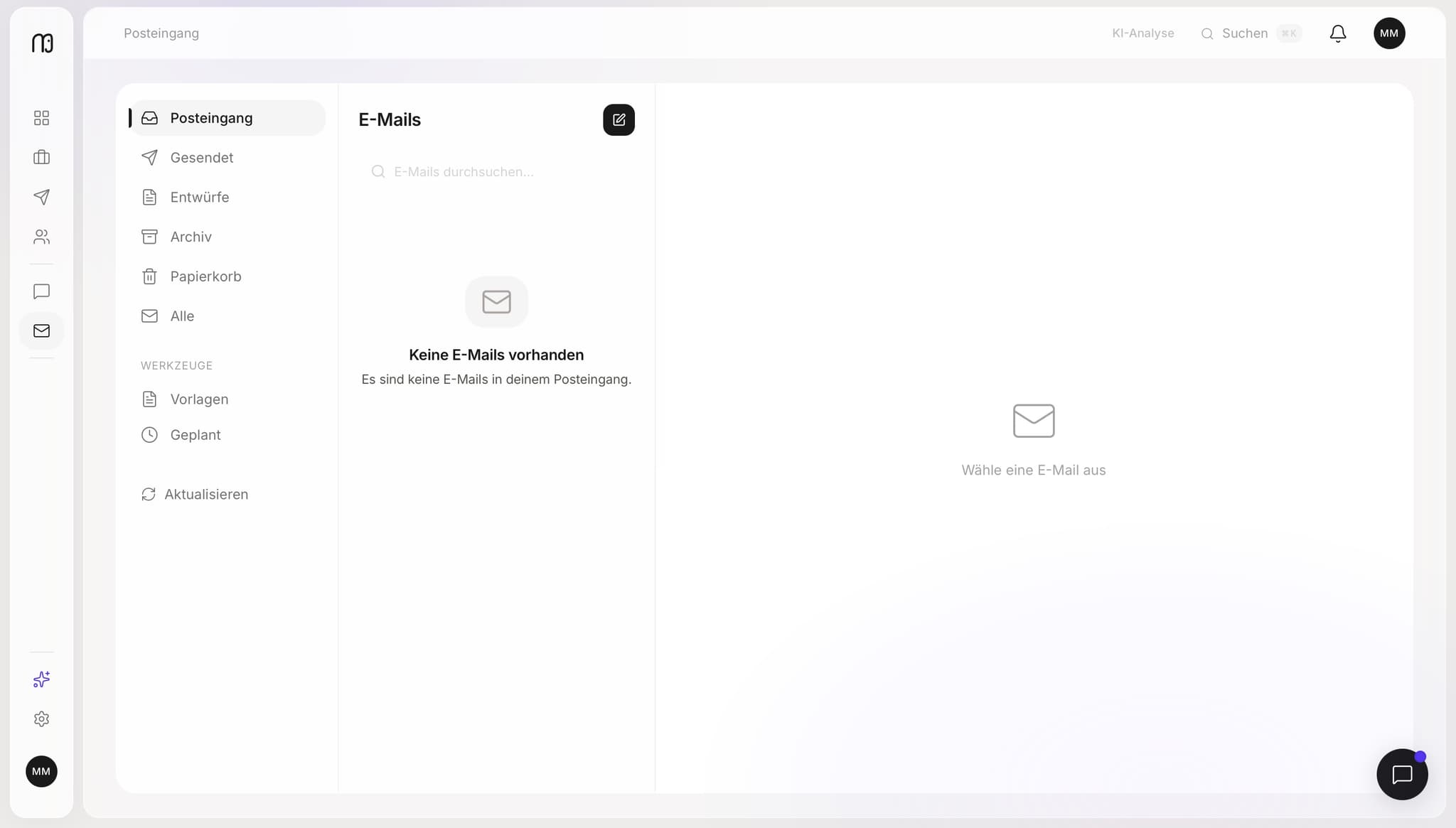 mona E-Mail-Ansicht