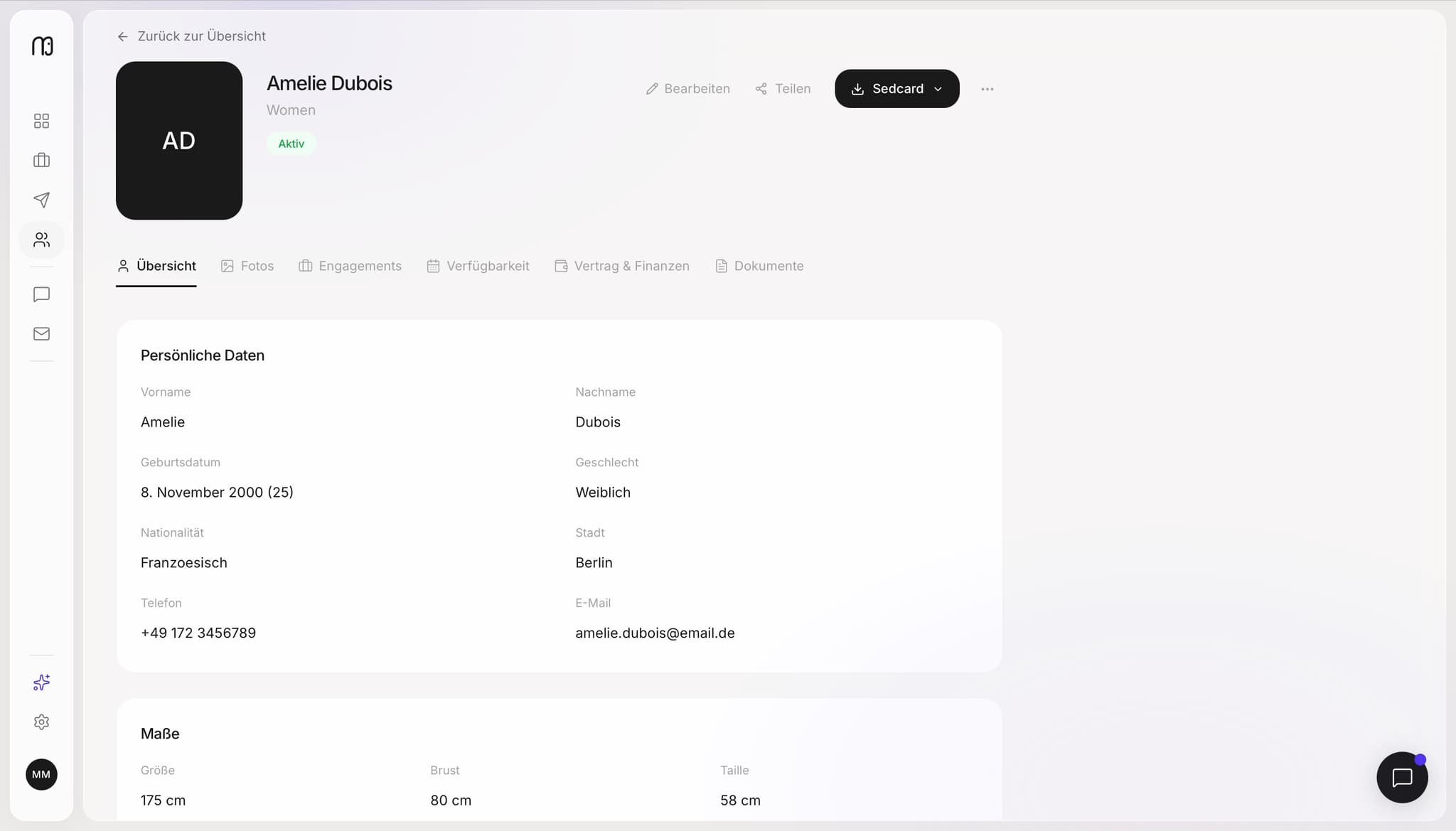 mona Talent-Profil